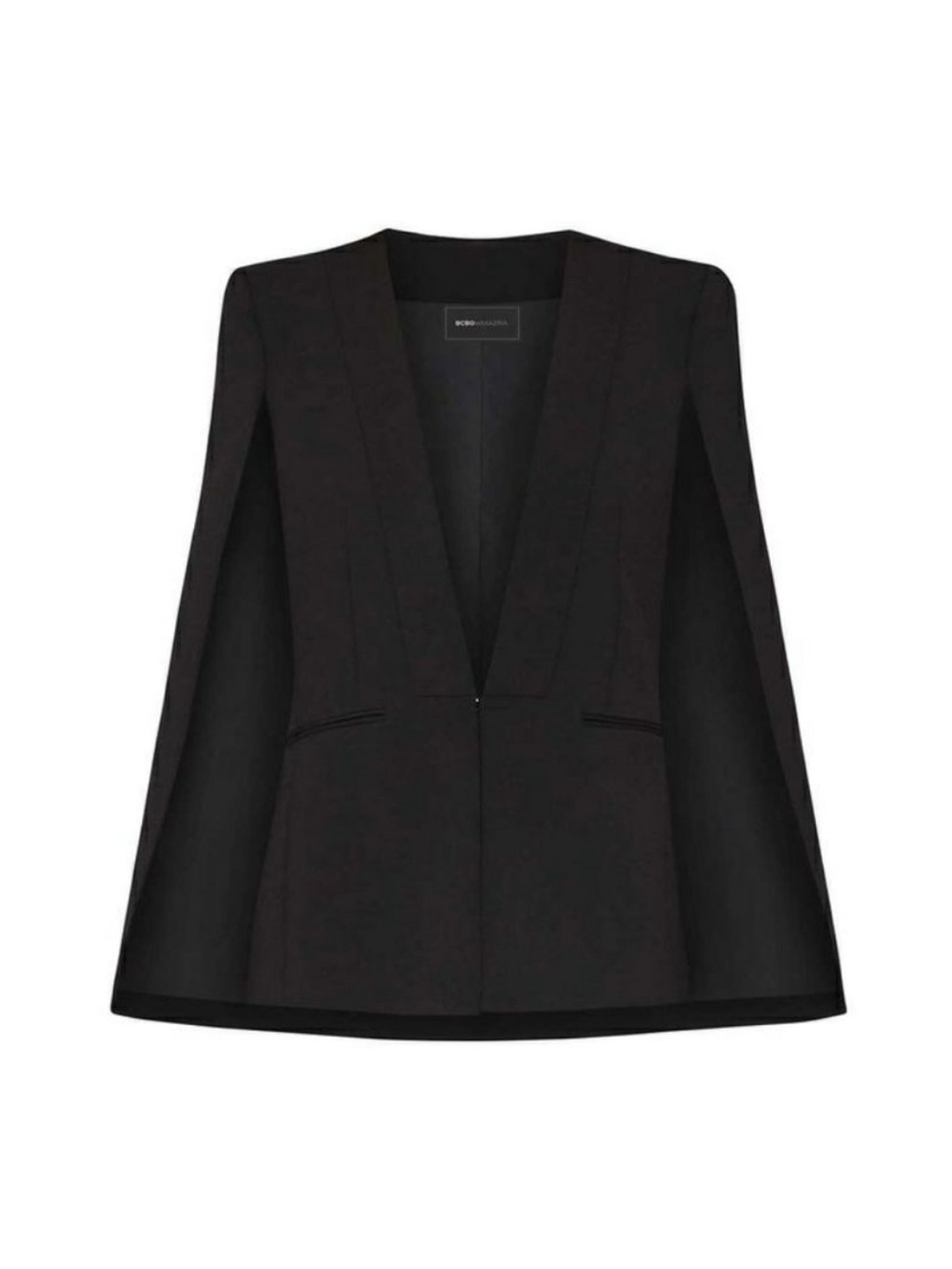 BCBGMaxAzria Black Cape-Style Blazer